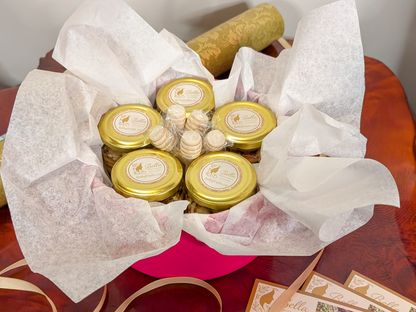 FUCHSIA HONEY NUT GIFT BOX (5 Artisan Jars)